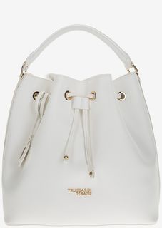 Белая сумка-торба через плечо Trussardi Jeans