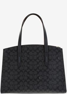Сумка синего цвета с двумя отделами Coach