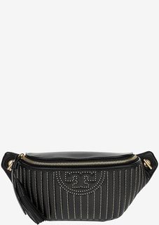 Кожаная поясная сумка с металлическим декором Tory Burch