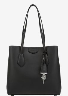 Вместительная кожаная сумка с длинными ручками Dkny