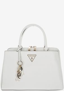 Белая сумка через плечо с двумя отделами Guess