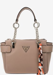Бежевая сумка с длинными ручками Guess