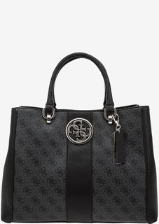 Серая сумка с широким плечевым ремнем Guess