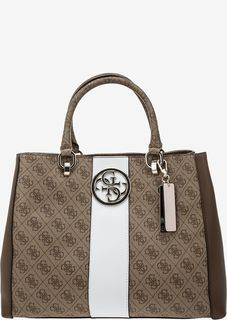 Коричневая сумка с широким плечевым ремнем Guess