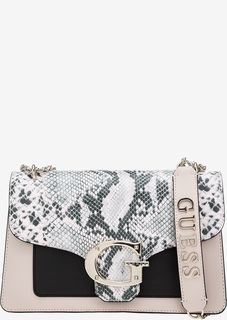 Сумка с откидным клапаном с выделкой под рептилию Guess