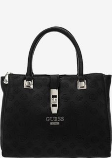 Черная сумка через плечо с короткими ручками Guess