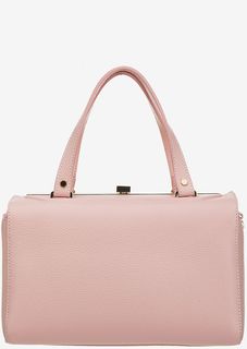 Кожаная сумка розового цвета с одним отделом Gironacci