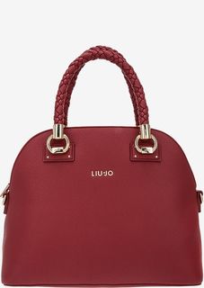 Красная сумка с плетеными ручками Liu Jo
