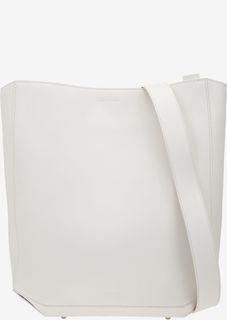 Вместительная белая сумка из натуральной кожи Fetiche