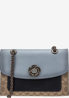 Кожаная сумка с откидным клапаном Coach