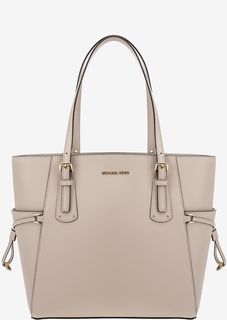 Вместительная кожаная сумка с двумя отделами Voyager Michael Michael Kors