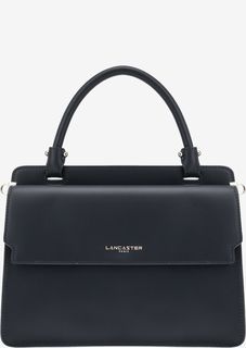 Синяя сумка из гладкой кожи с двумя отделами Lancaster