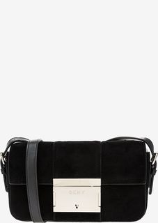 Сумка из натуральной замши с откидным клапаном Dkny