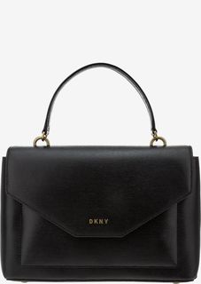 Черная сумка через плечо из фактурной кожи Dkny