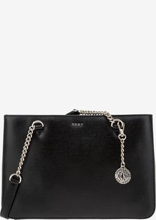 Сумка из фактурной кожи с длинными ручками Dkny