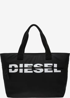 Сумка черного цвета с принтом Diesel
