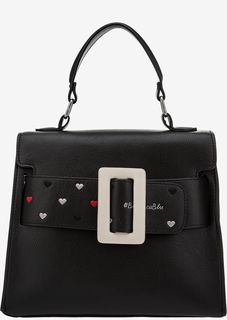 Черная сумка-рюкзак с вышивкой Tosca BLU