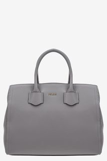 Серая сумка из натуральной кожи Alba Furla