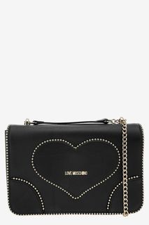 Сумка через плечо с металлическим декором Love Moschino
