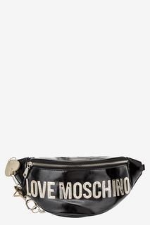 Поясная сумка с декоративной отделкой Love Moschino