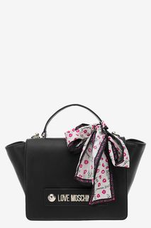 Сумка в форме трапеции с откидным клапаном Love Moschino