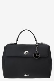 Черная сумка со съемным плечевым ремнем Lacoste