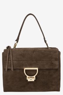 Замшевая сумка с широким плечевым ремнем Arlettis Suede Coccinelle
