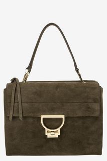 Замшевая сумка с широким плечевым ремнем Arlettis Suede Coccinelle