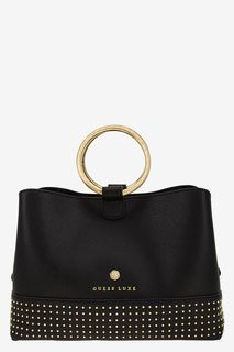 Черная сумка из натуральной кожи Guess