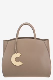 Кожаная сумка с широким плечевым ремнем Concrete Coccinelle