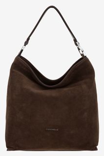 Коричневая замшевая сумка со съемным плечевым ремнем Keyla Suede Coccinelle
