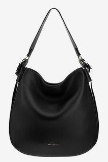 Кожаная сумка черного цвета Maeva Suede Coccinelle