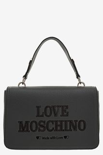 Серая сумка со съемным плечевым ремнем Love Moschino