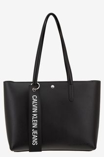 Сумка черного цвета с длинными ручками Calvin Klein Jeans