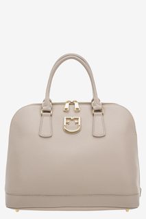 Бежевая кожаная сумка с дополнительным плечевым ремнем Fantastica Furla