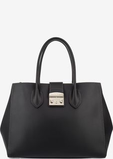Вместительная сумка из гладкой кожи Metropolis Furla