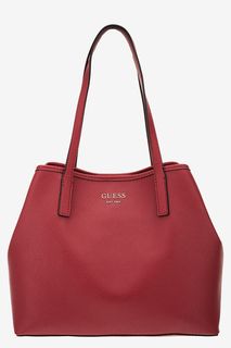 Сумка красного цвета с длинными ручками Guess