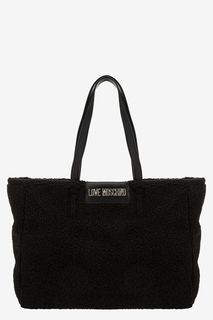 Вместительная двусторонняя сумка в форме трапеции Love Moschino