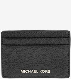 Визитница черного цвета из мягкой кожи Michael Michael Kors