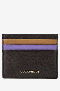 Черная кожаная визитница Metallic Soft Coccinelle