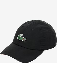 Черная бейсболка с логотипом бренда Lacoste