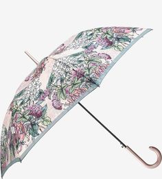 Зонт-трость с разноцветным куполом с цветочным принтом Goroshek