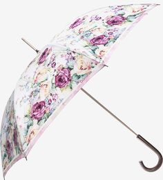 Зонт-трость с сатиновым куполом и деревянной ручкой Goroshek
