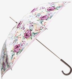 Зонт-трость с сатиновым куполом и деревянной ручкой Goroshek