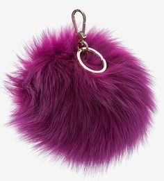 Меховой брелок фиолетового цвета Bubble Furla