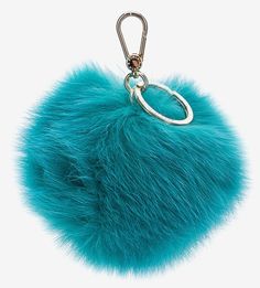 Меховой брелок бирюзового цвета Bubble Furla