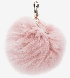 Меховой брелок розового цвета Bubble Furla