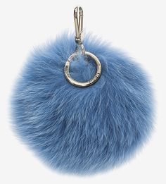 Меховой брелок синего цвета Bubble Furla