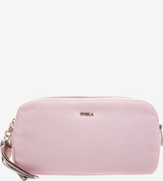 Текстильная розовая косметичка Bloom Furla