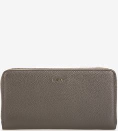 Кожаный кошелек серого цвета Dkny